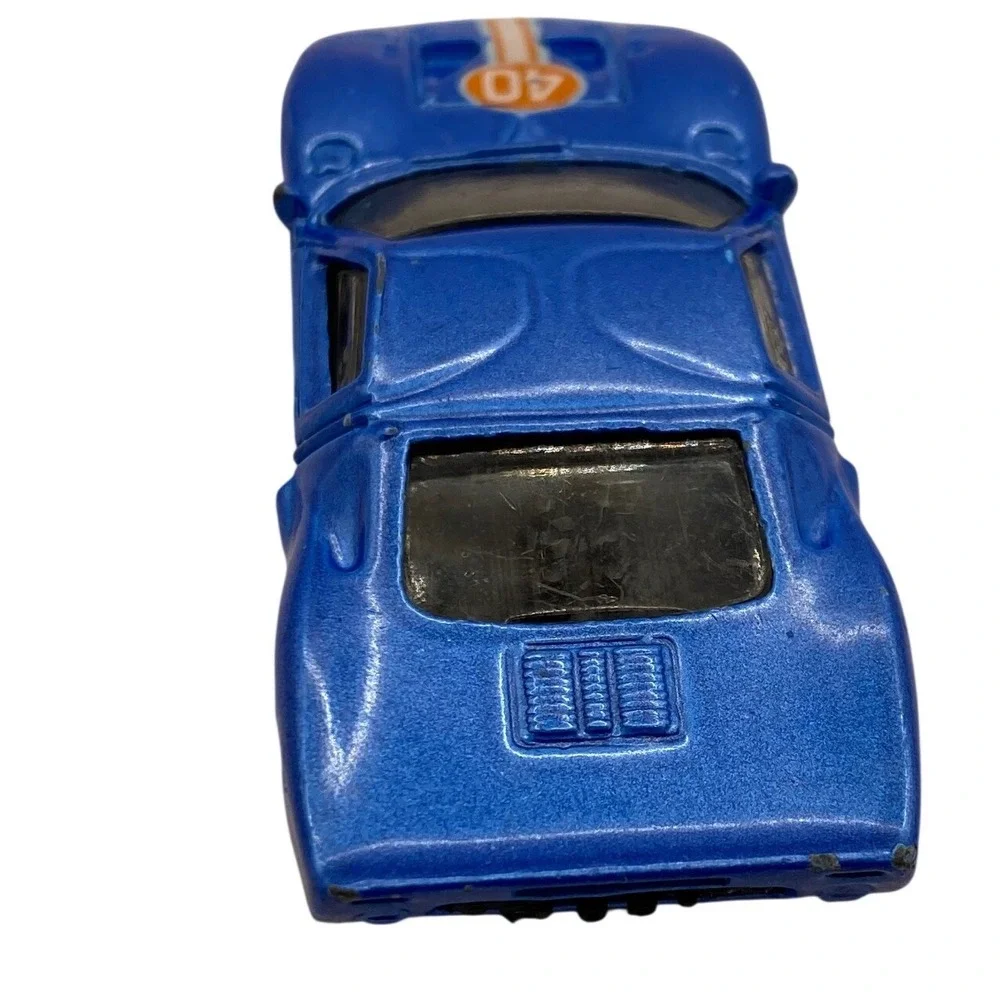 VTG‎ Hot Wheels Ford GT-40 Blue Racing #40 Diecast Car 1999 Malaysia 1/64 Scale